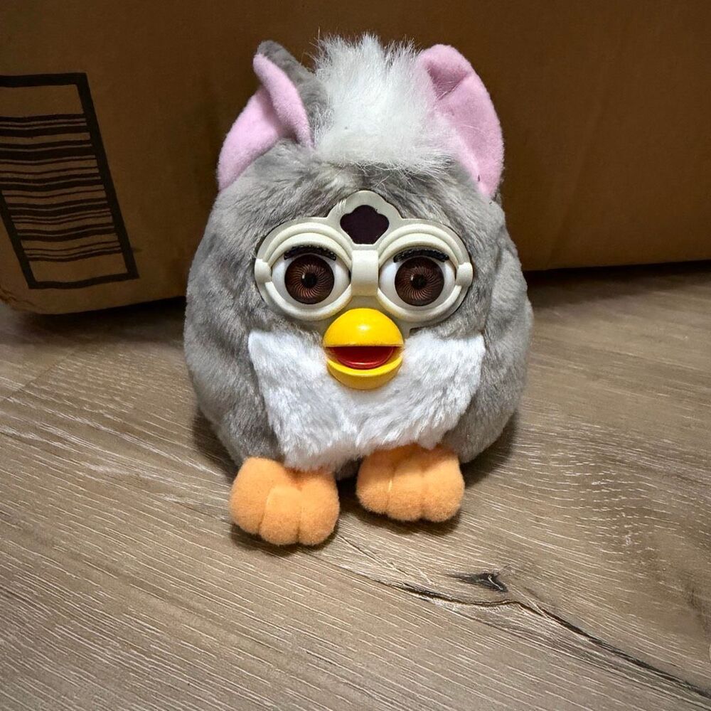 Vintage 90s Furby Buddy Gray Owl Grey Kidcore 90s Nostalgia Retro Toy Plush